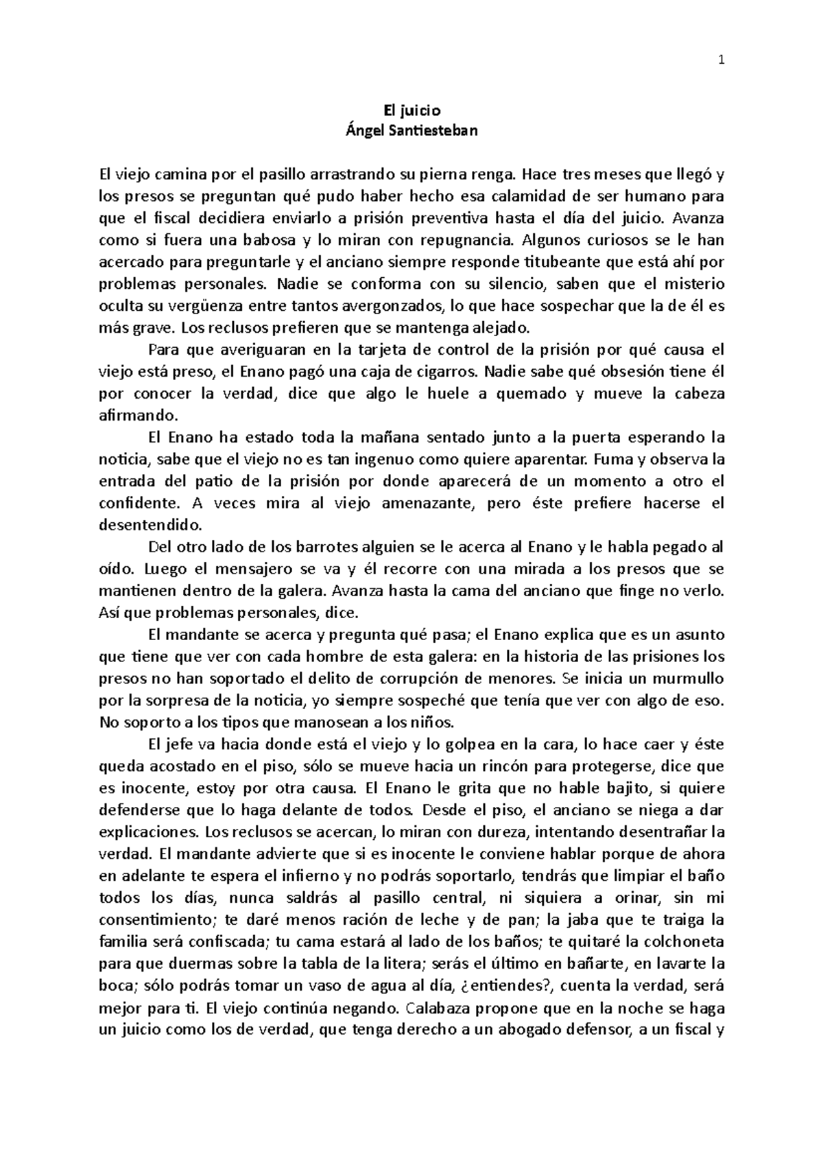 El Juicio de Ángel Santiesteban: Análisis y Reflexiones - Document Preview