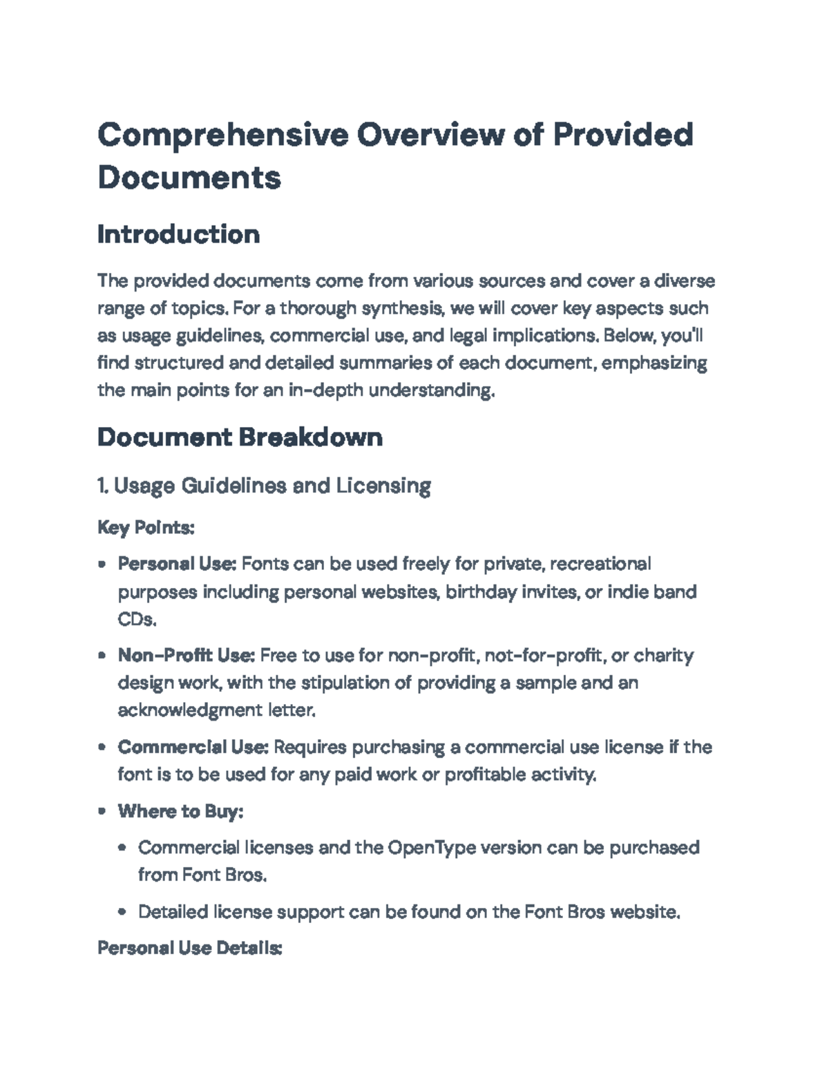Guidelines for Fontalicious Fonts Licensing and Usage (Font Bros) - Studocu
