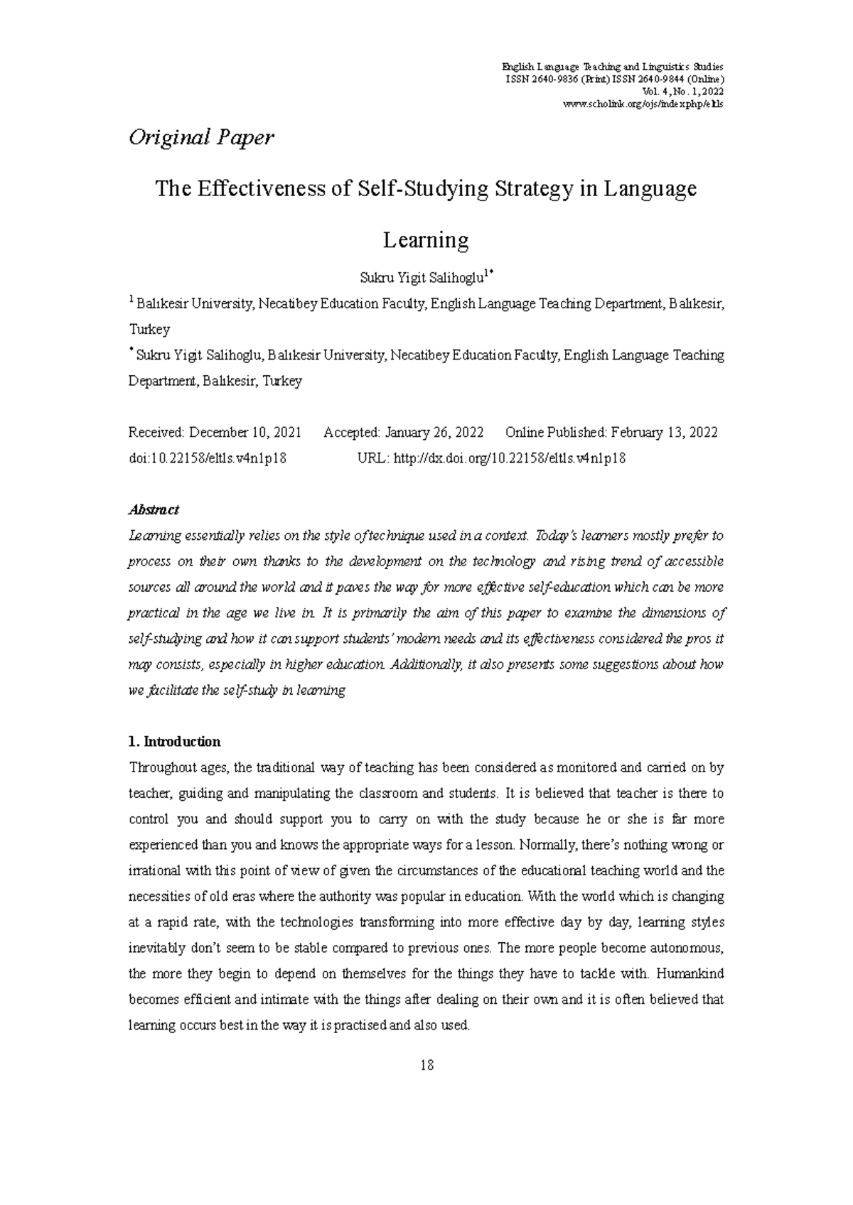 The Effectiveness of Self-Studying Strategies in Language Learning ...