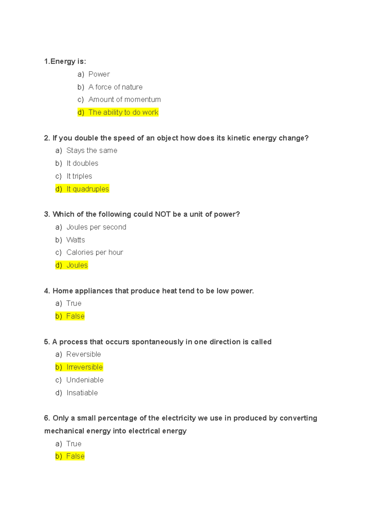 PHYS 273 Ultimate Questions Quiz Test Bank for Energy Concepts - Studocu