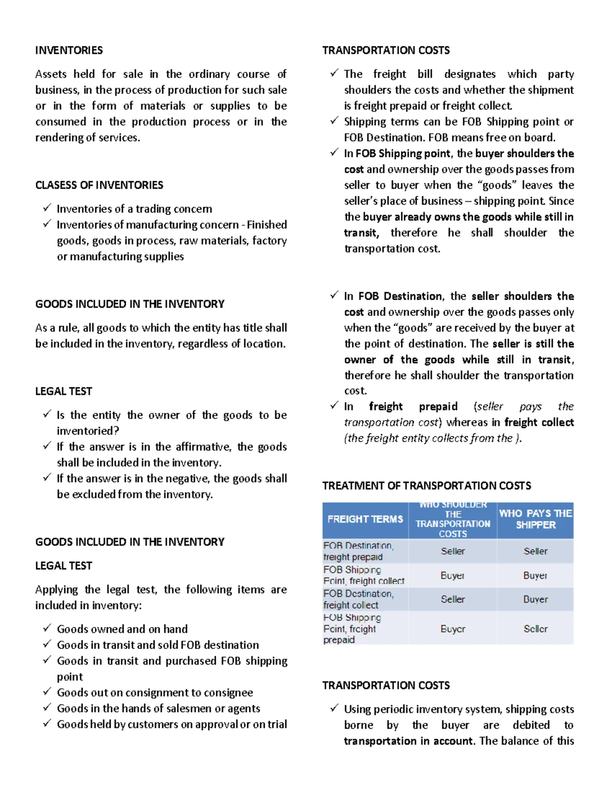 ACCO 201 Finals Reviewer 2324: Key Concepts and Practice Problems - Studocu