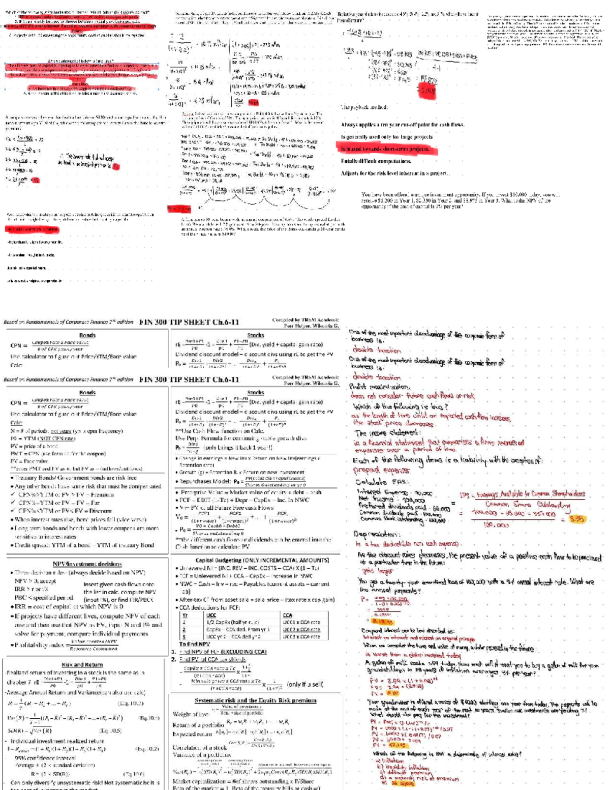 FIN 300 Final Exam Study Guide: Internal Rate of Return (IRR) and ...
