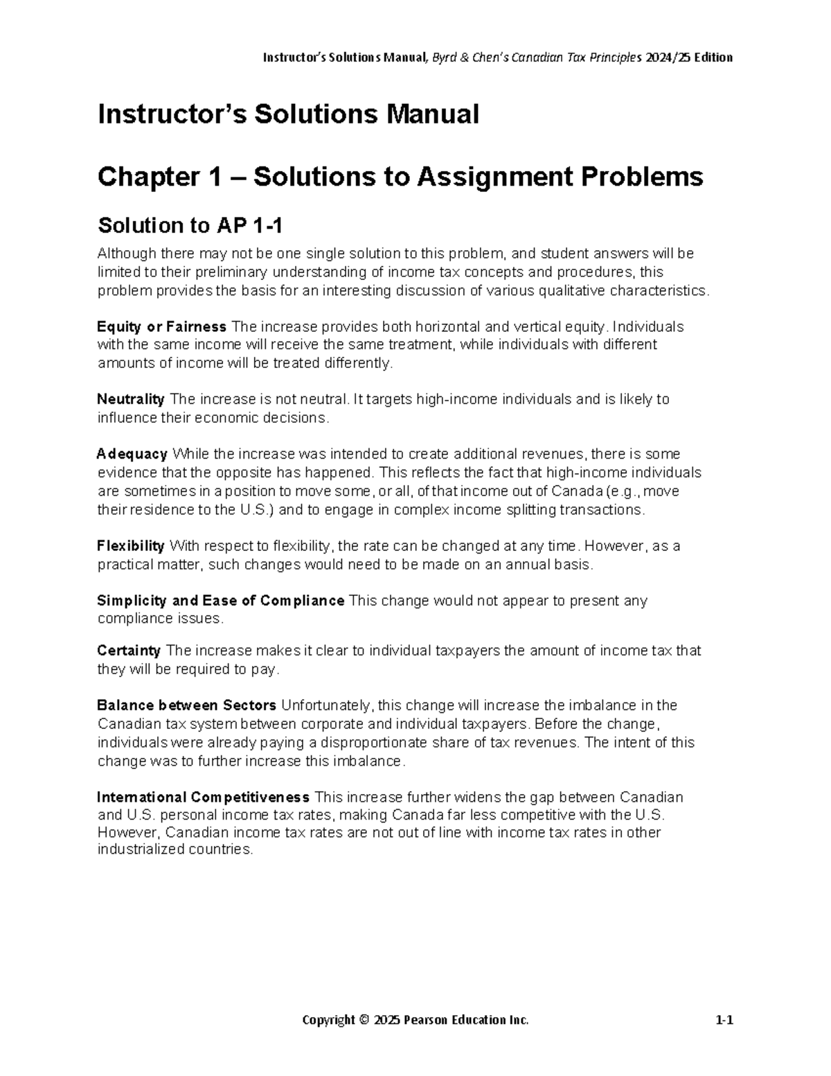 Instructor’s Solutions Manual for CTP 2024-25 ISM Chapter 1 - Studocu