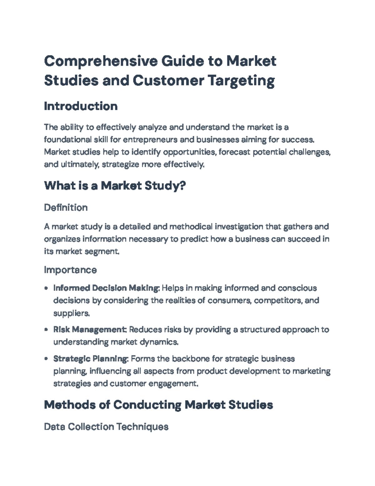 Comprehensive Market Study & Target Analysis Guide - Comprehensive ...