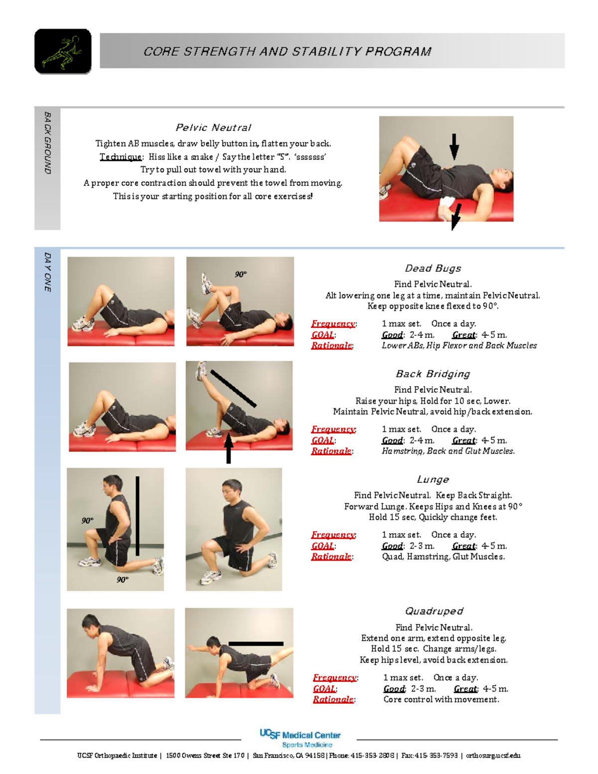 Core Strengthening Protocol: Day 1 Exercises for Stability & Control ...