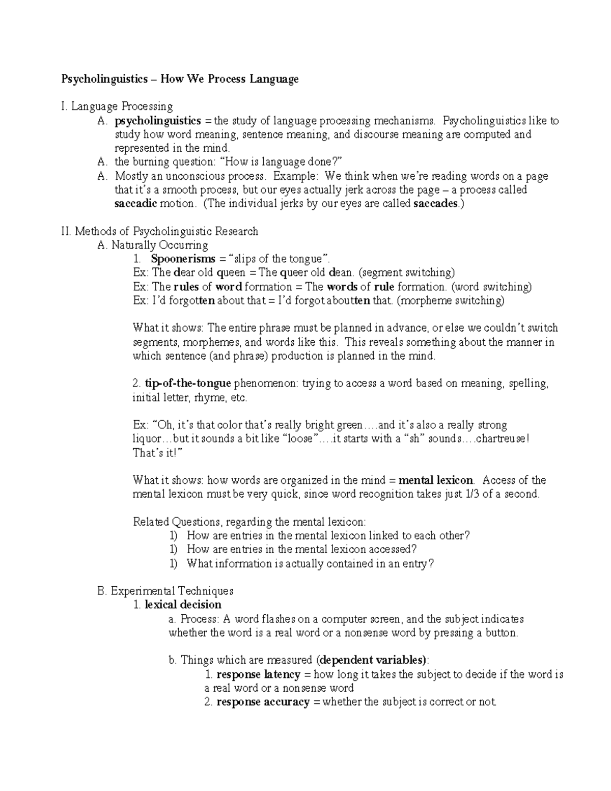 Psycholinguistics 101: Understanding Language Processing Mechanisms ...