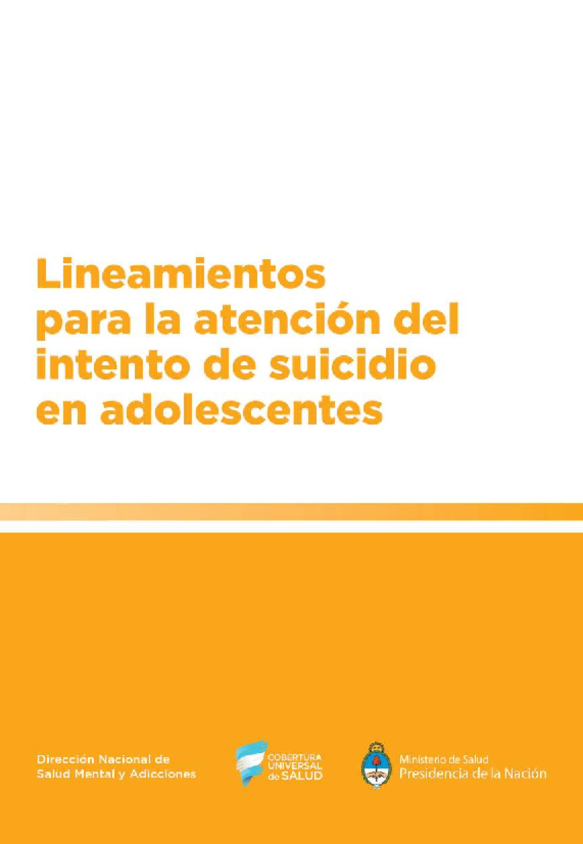 Lineamientos para la Atención del Intento de Suicidio en Adolescentes ...