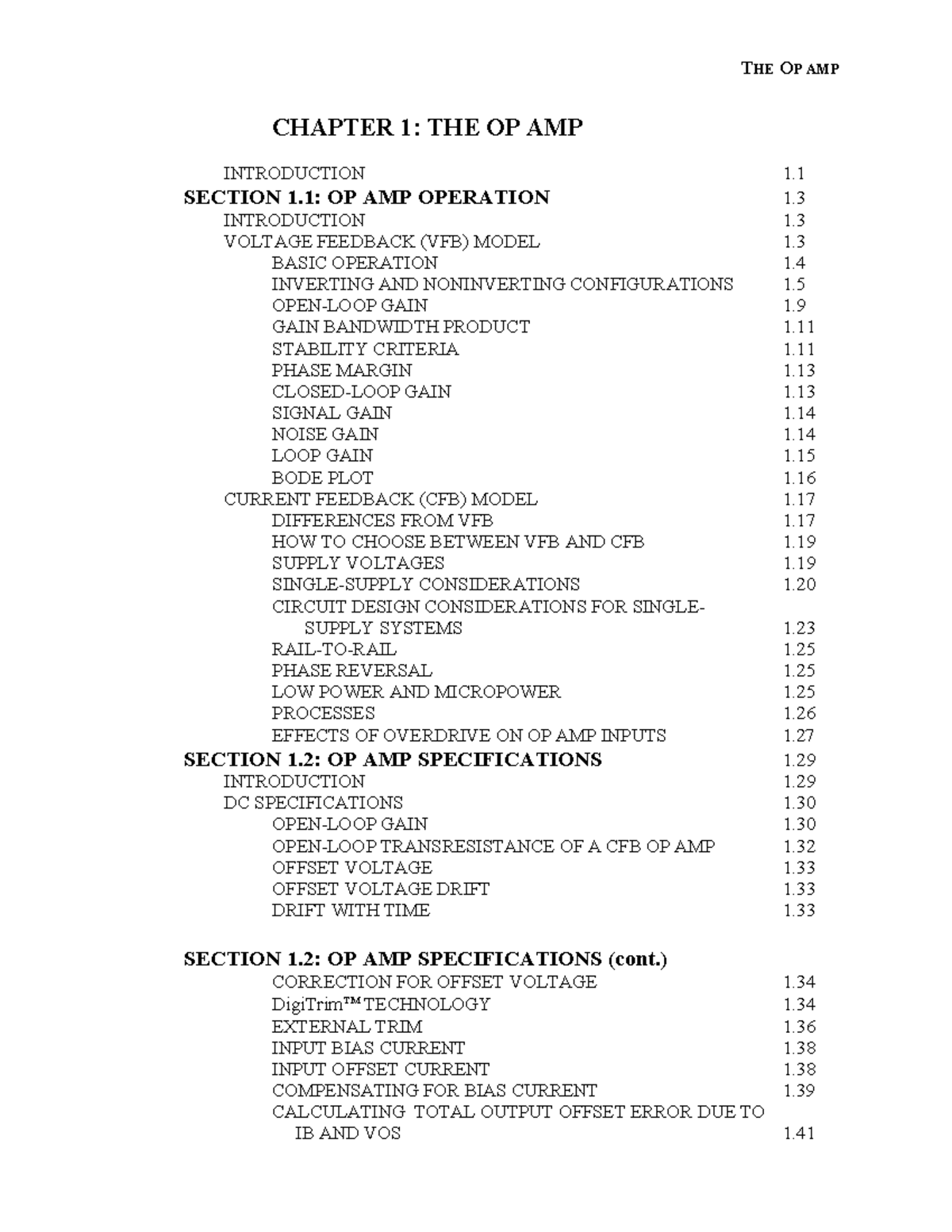 opamp structue and operation - THE O P AMP INTRODUCTION 1. CHAPTER 1 ...