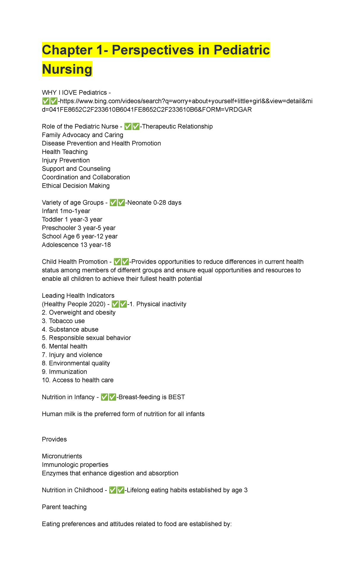 Chapter 1 - Perspectives in Pediatric Nursing Guide Actual Questions ...