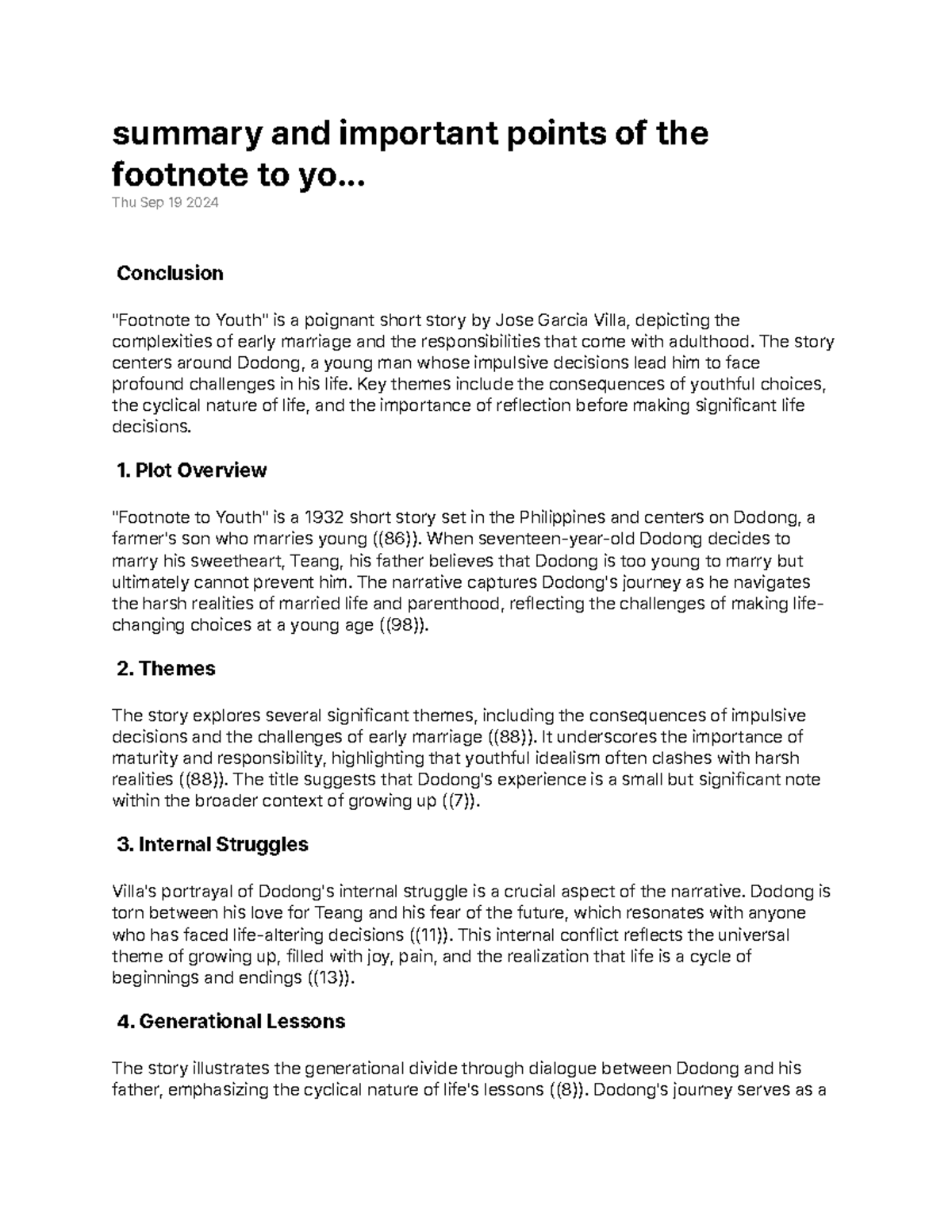 Summary & Analysis of 