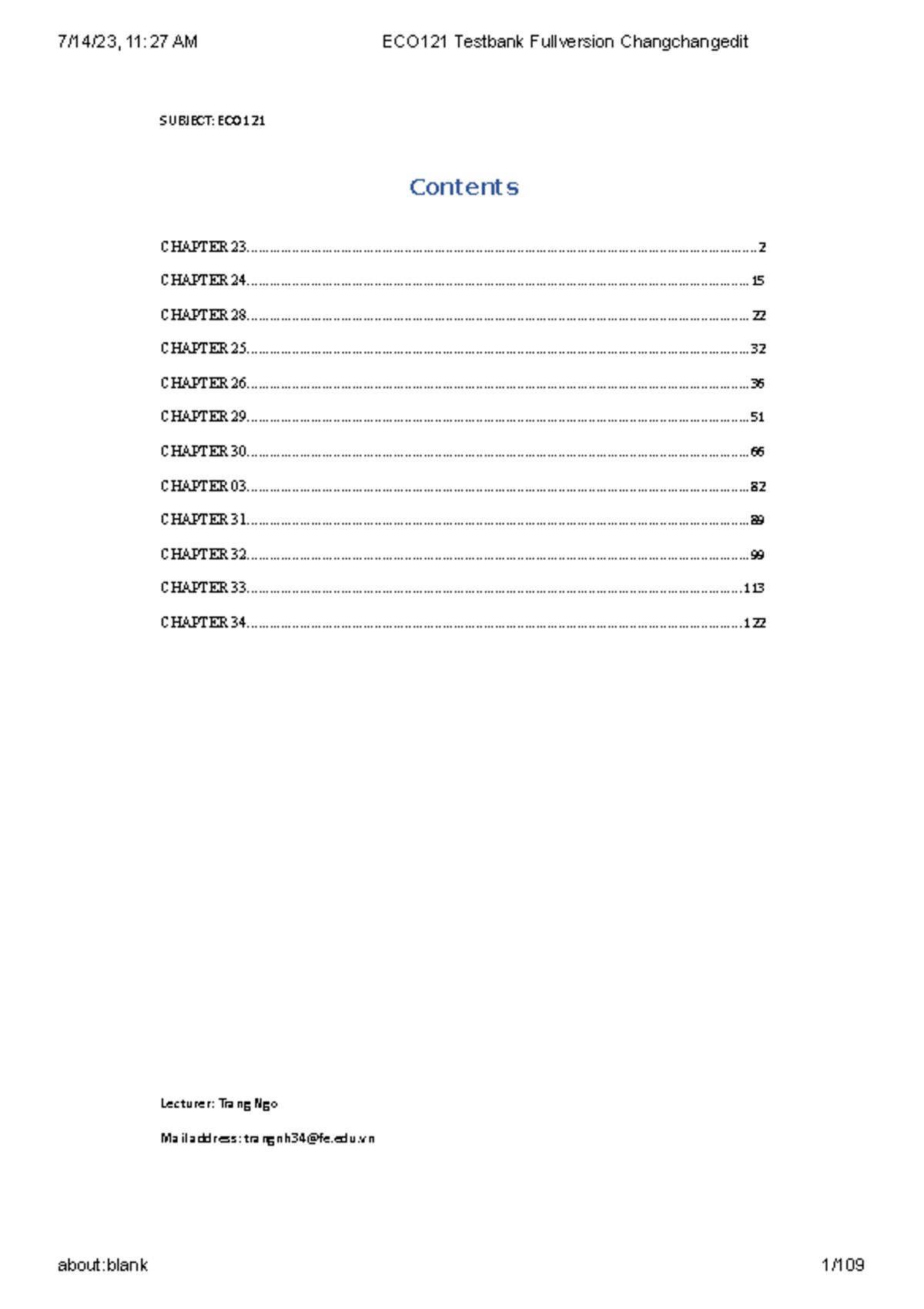 ECO121 Testbank: Comprehensive Study Guide for Final Exam - Studocu