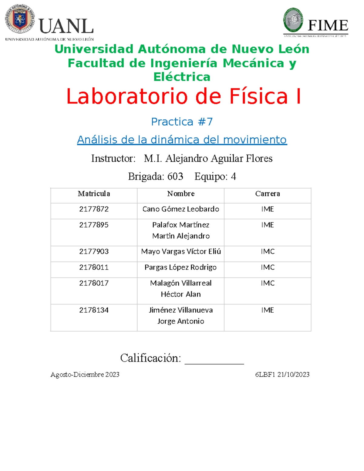 Practica 7 - Universidad Autónoma de Nuevo León Facultad de Ingeniería ...