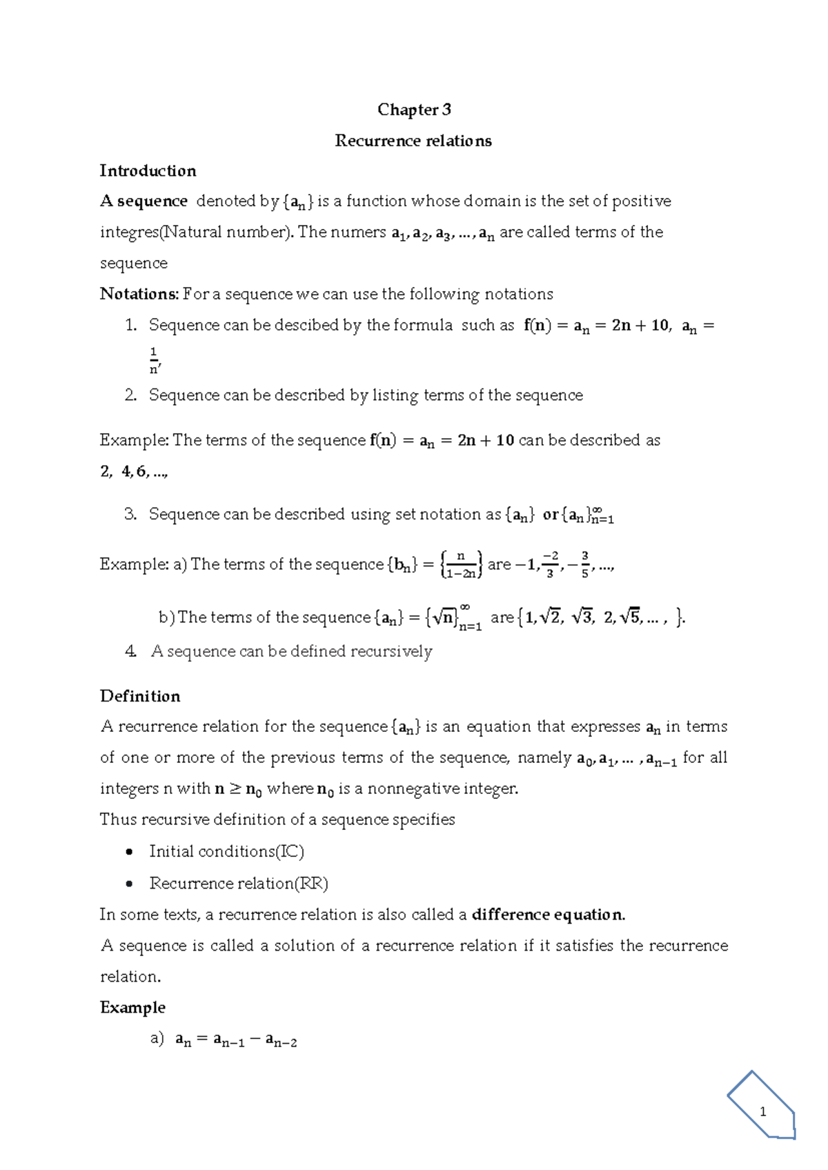 Chapter 3 - the perfect way of learinng - Chapter 3 Recurrence ...