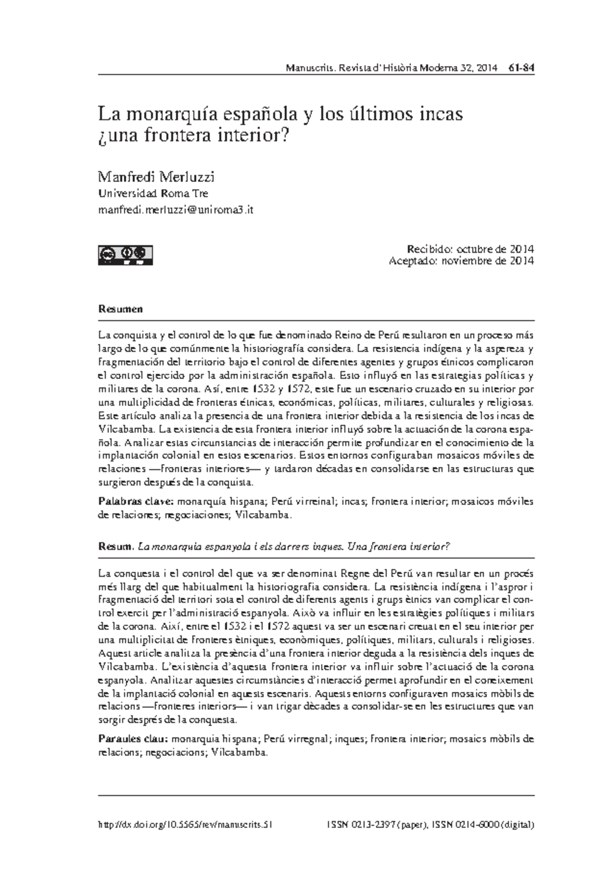 La monarquía española y los últimos incas: Frontera interior en Perú ...