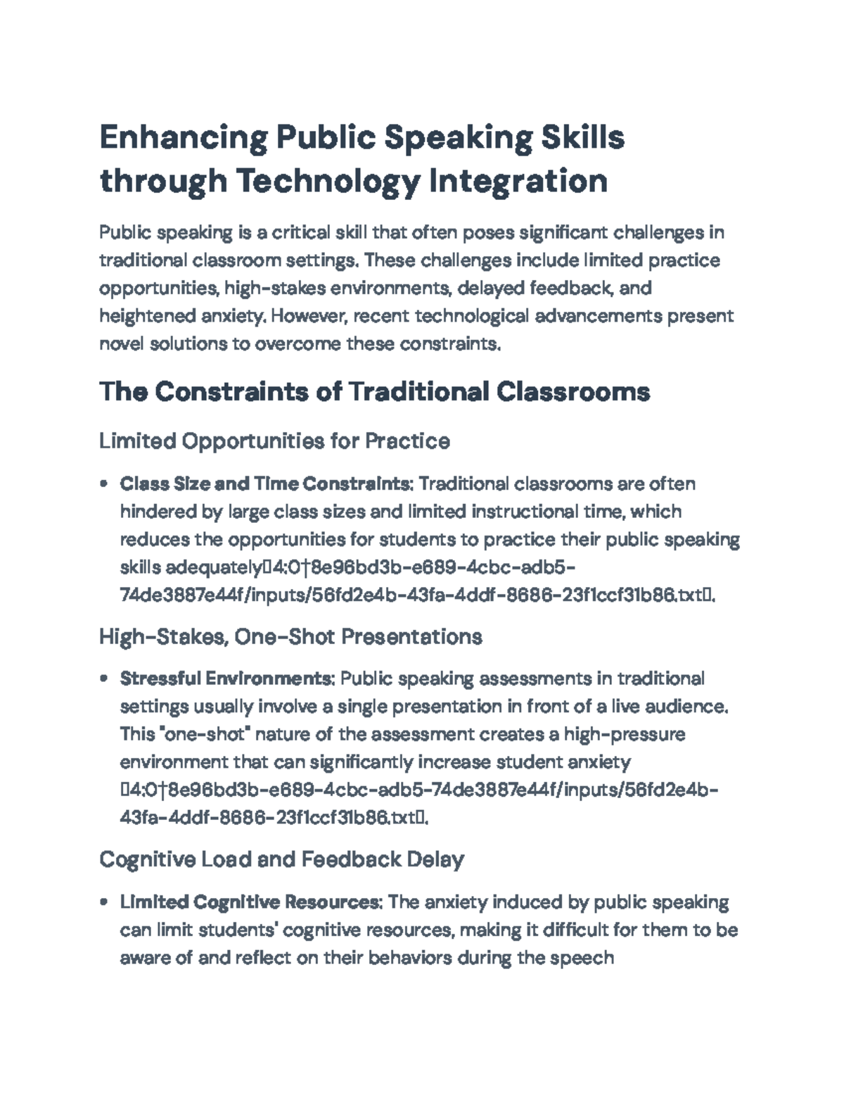 Enhancing Public Speaking Skills through Technology Integration ...