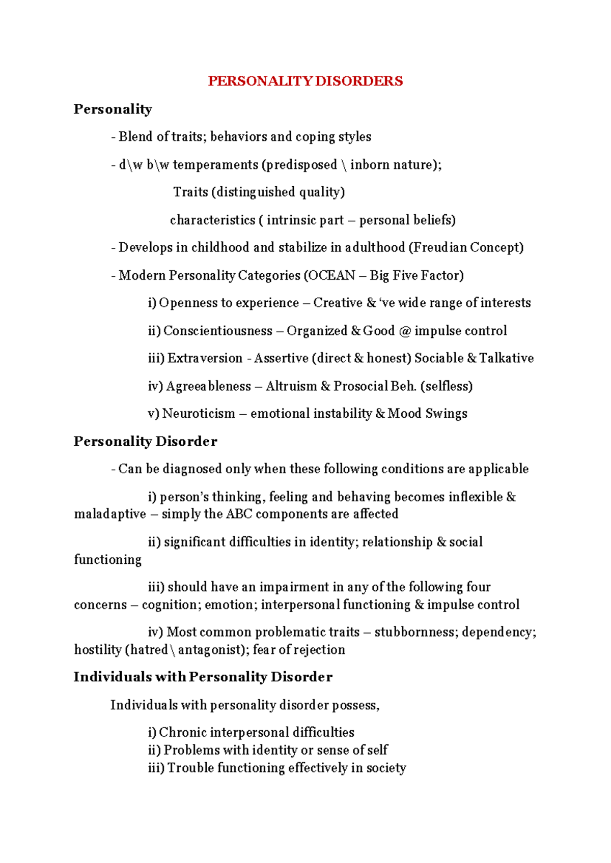 Abnormal Psychology: Understanding Personality Disorders and Their ...