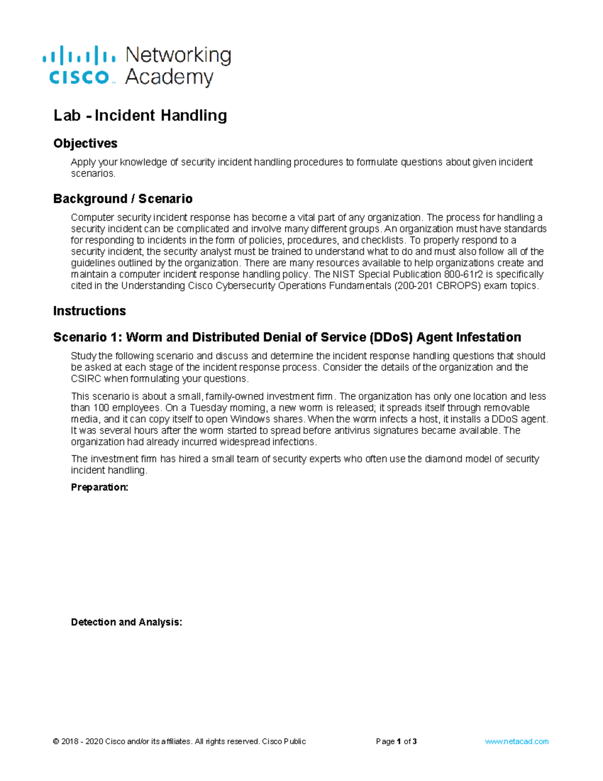Lab 28.4.13 - Incident Handling Scenarios and Best Practices - Studocu
