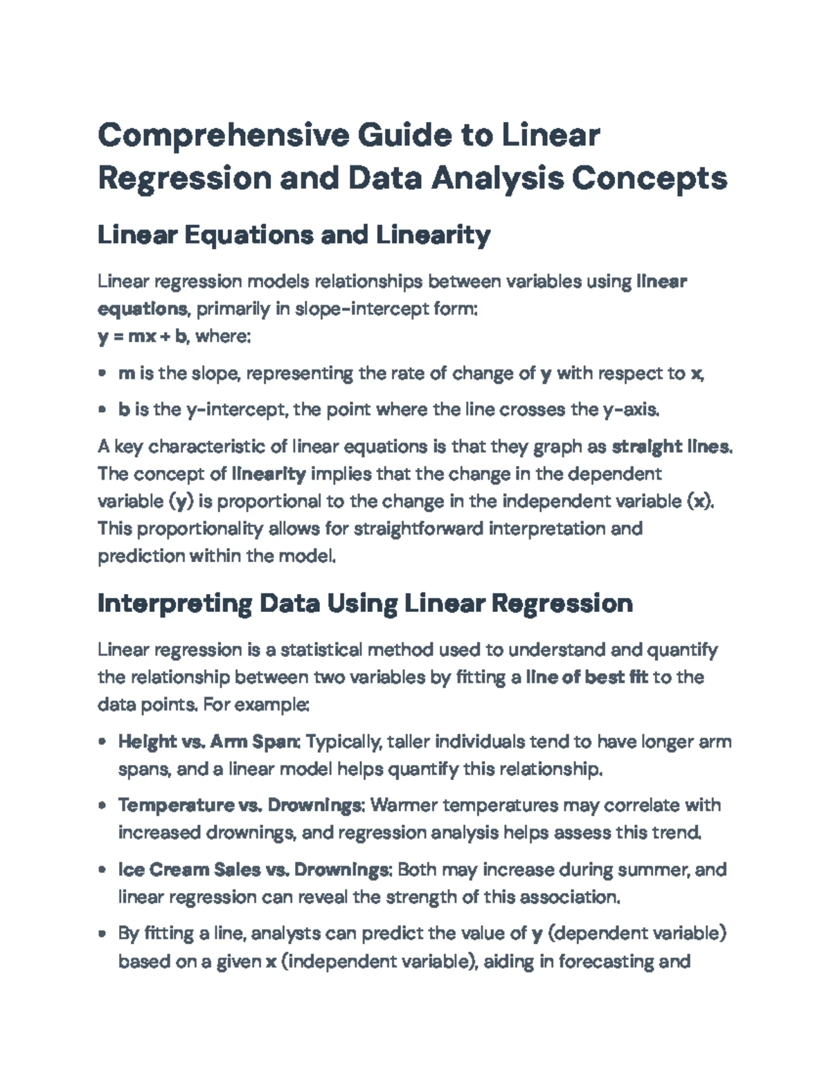 Statistical Concepts & Data Analysis: A Comprehensive Overview - Studocu