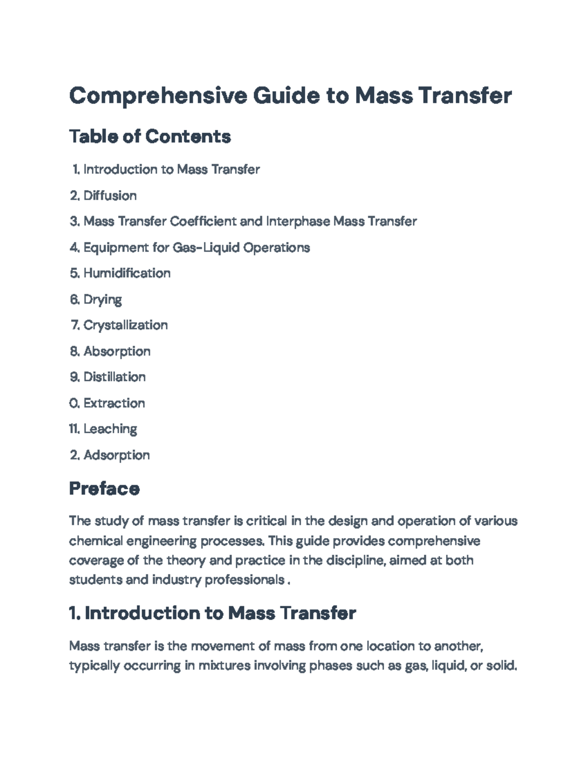 Mass Transfer Concepts and Applications: A Comprehensive Guide ...