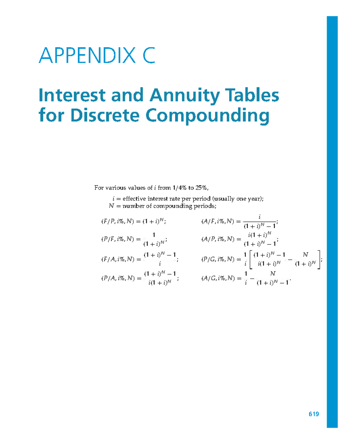 Appendix c - tdeh - APPENDIX C Interest and Annuity Tables for Discrete ...