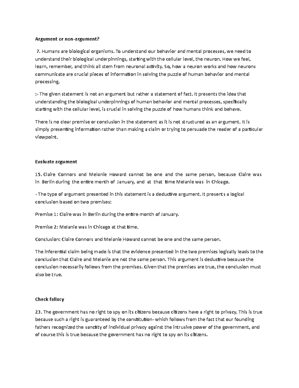 Evaluating Arguments: Understanding Deduction & Fallacies - Studocu