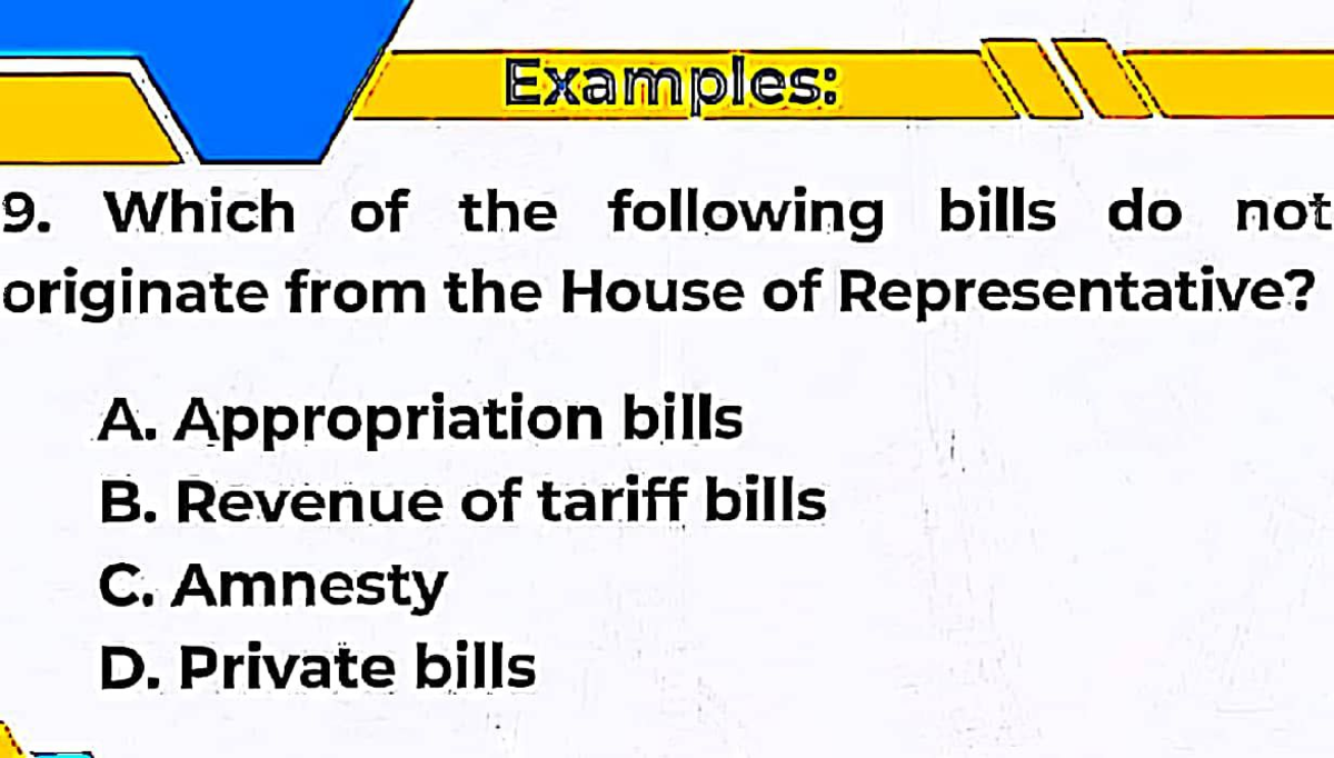 MATH972 Midterm Exam Examples - House of Representatives Questions ...