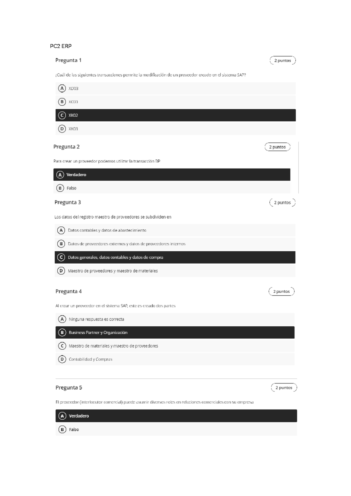 PC2 ERP - Preguntas Frecuentes sobre Creación y Modificación de Proveedores - Document Preview