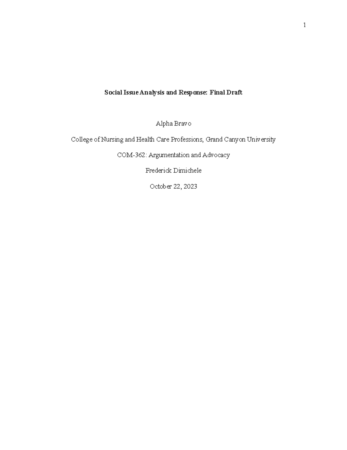 COM-362: Final Draft Analysis of Gun Violence and NRA Arguments - Studocu