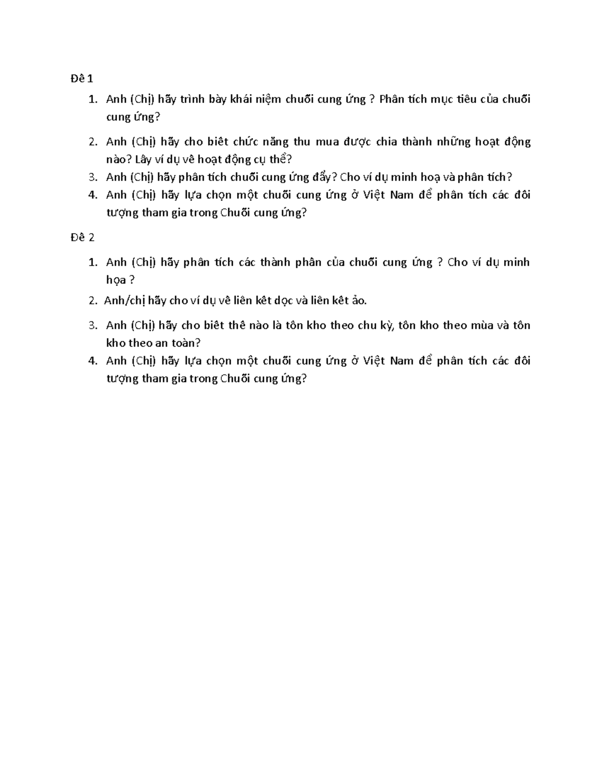 Bài KT Chuỗi 1 - knlk - Đềề 1 Anh (Ch ) hãy tị rình bày khái ni m ...