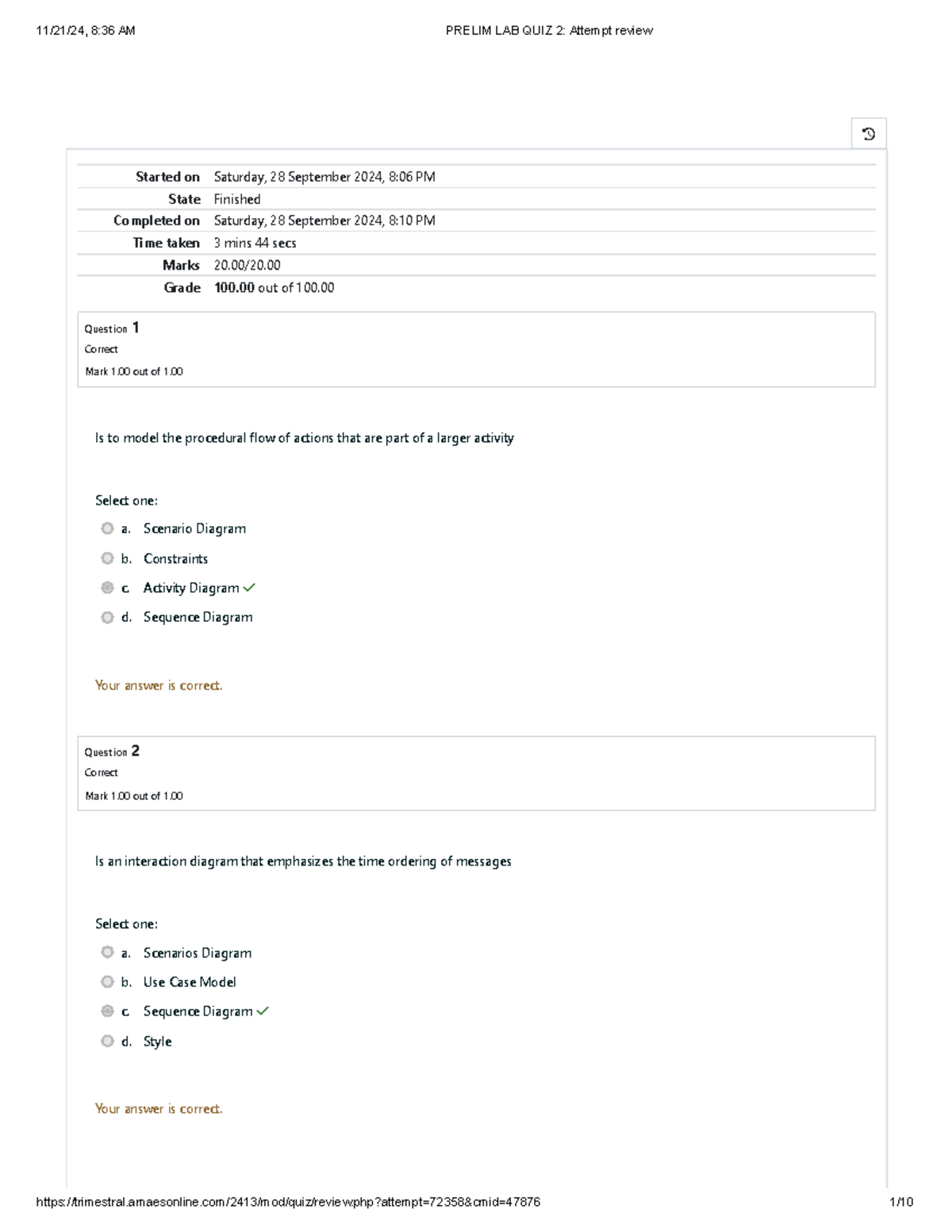 System Integration & Architecture 1 Prelim LAB Quiz 2 Review - Studocu