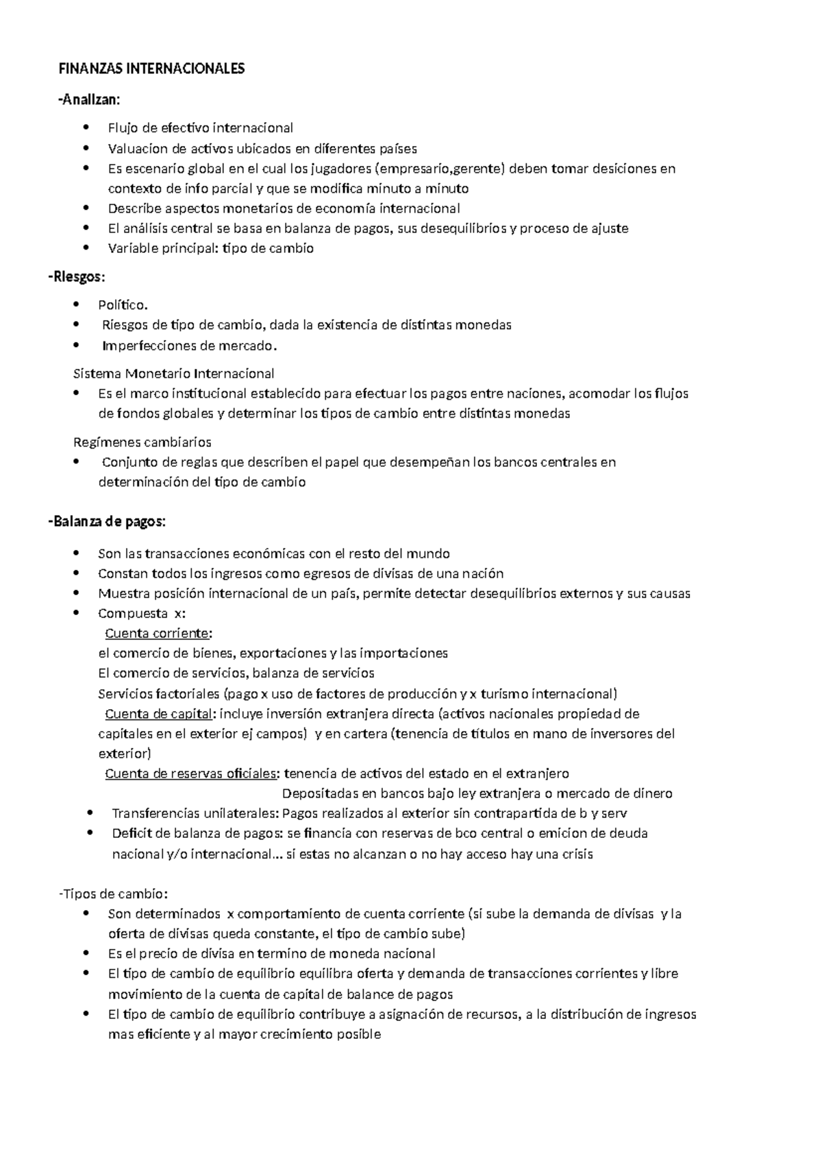 FINANZAS INTERNACIONALES Módulo 11: Flujo de Efectivo y Tipo de Cambio ...
