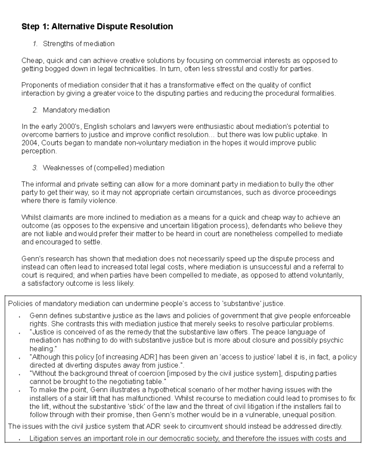 D&E Final Exam: Alternative Dispute Resolution Insights - Studocu