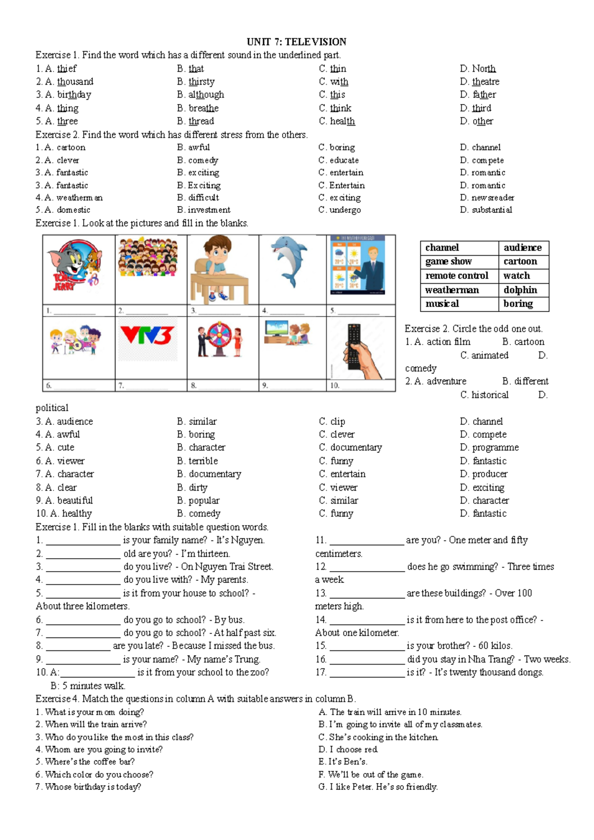 UNIT 7 - Exercises on English for Advanced Learning - Studocu