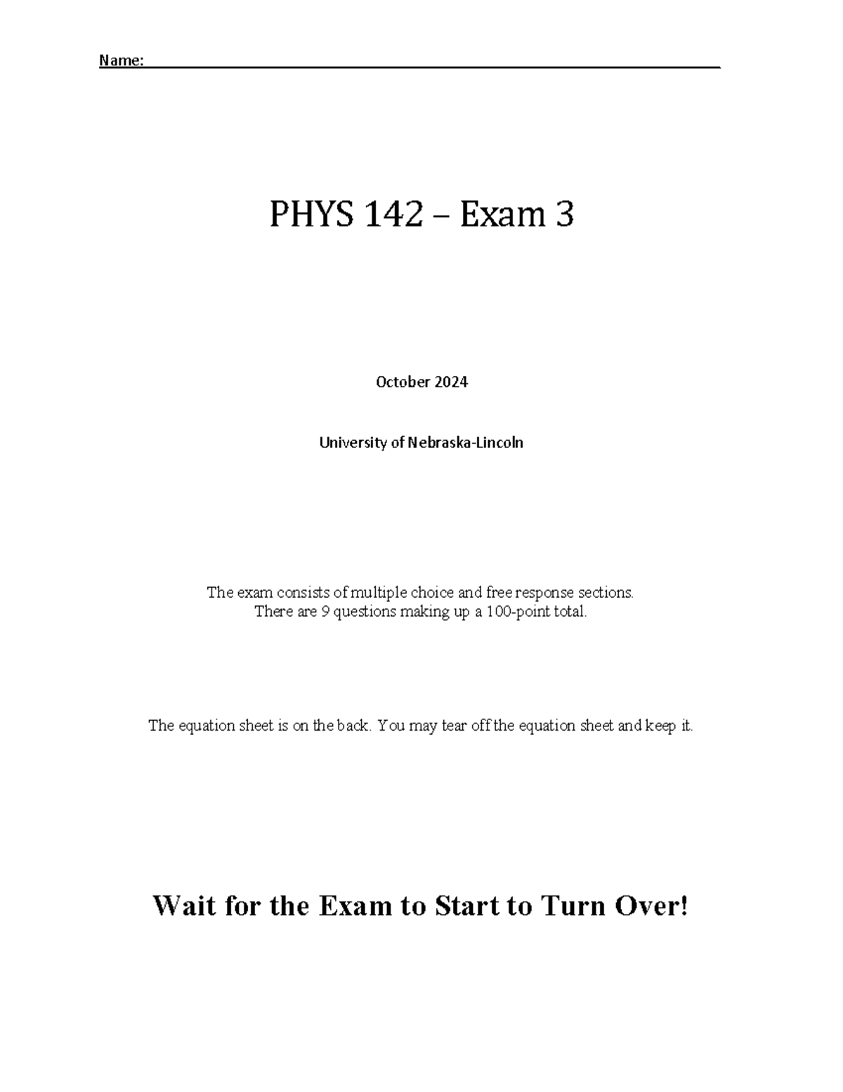 PHYS 142 Exam 3 Study Guide - Key Concepts and Problems - Studocu
