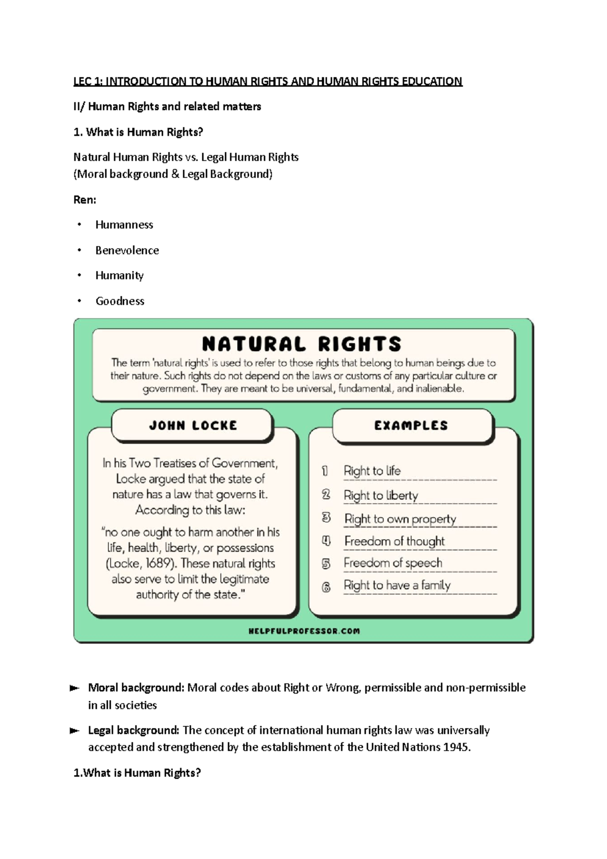 Slide - good job - LEC 1: INTRODUCTION TO HUMAN RIGHTS AND HUMAN RIGHTS ...