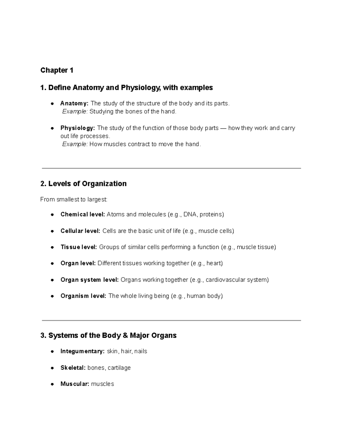 Chapter 5 (Histology) Study Guide: Key Concepts and Tissue Functions ...