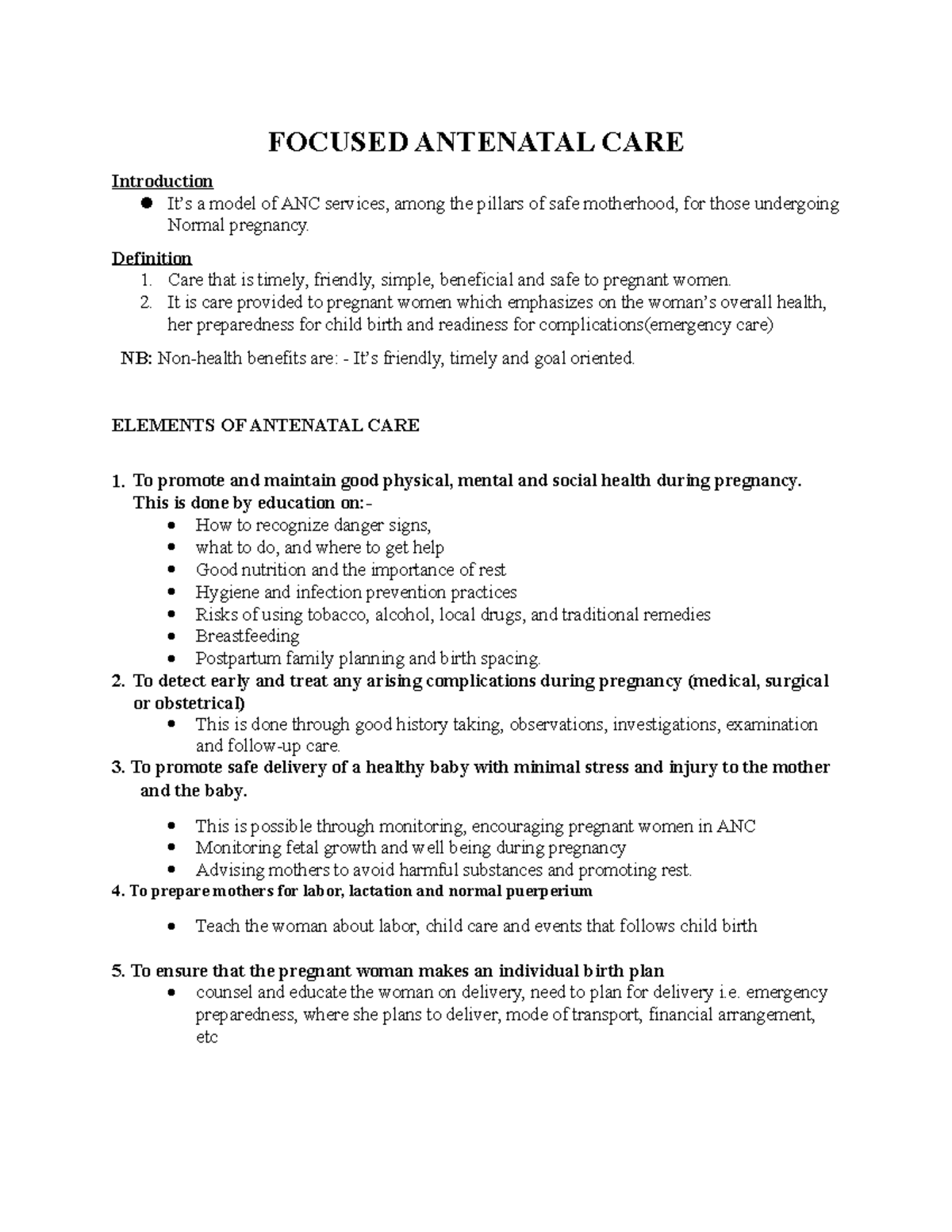 Focused Antenatal Care (FANC): Comprehensive Guide for Expecting ...