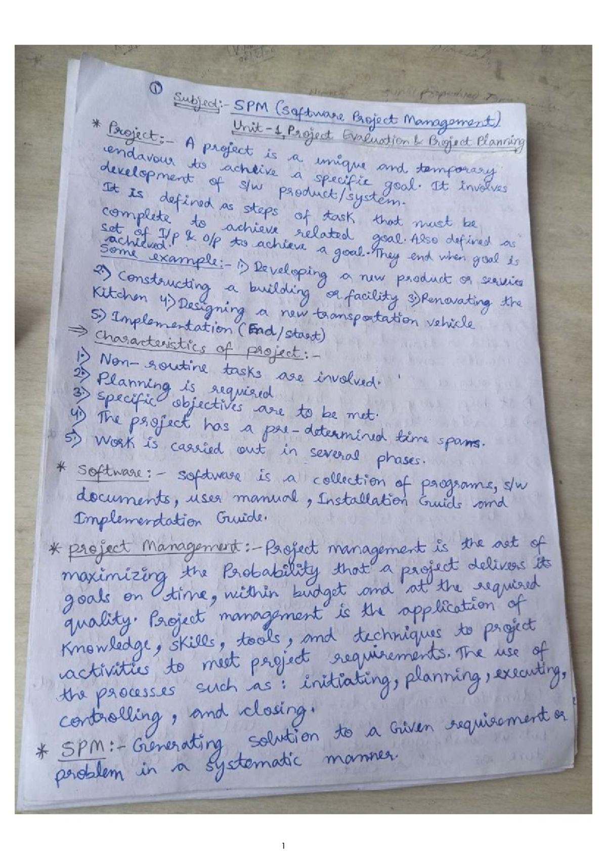 Unit 1 SPM - Software project management notes on project evaluation ...