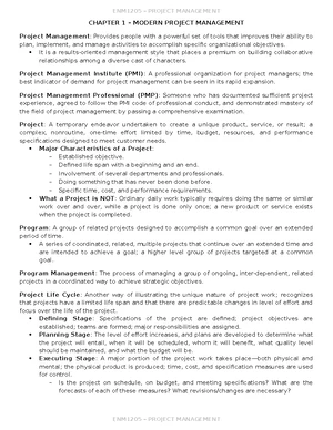 Assignment 1 - Project Management Life Cycle - Chapter 1 – Project ...