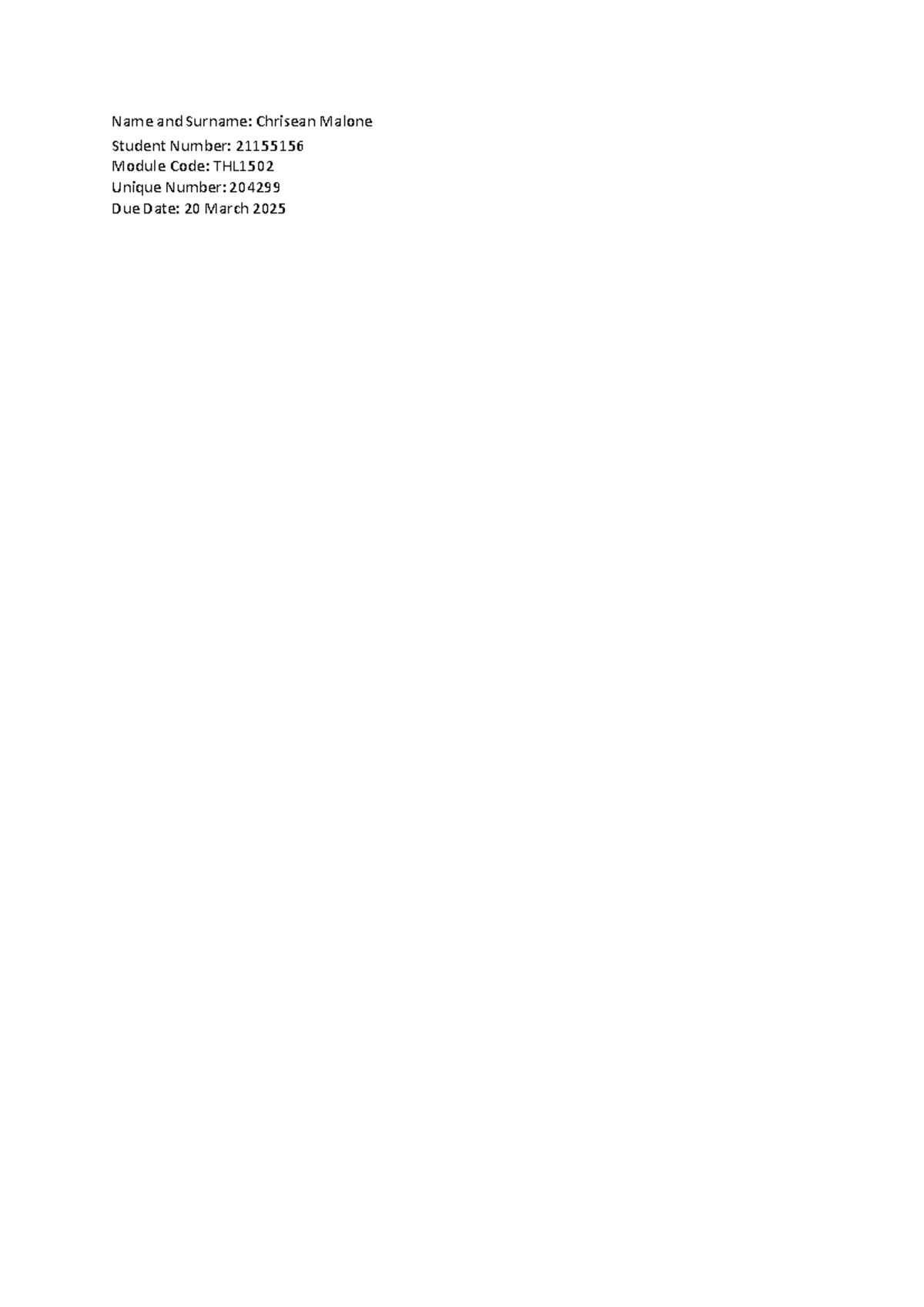 THL1502 Assessment 2: Poetry Analysis and Sound Study - Studocu