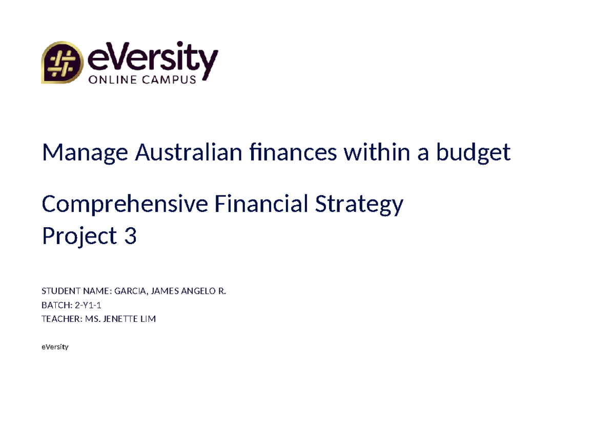 Comprehensive Financial Strategy for Pact Project 3 (B 507) - Studocu