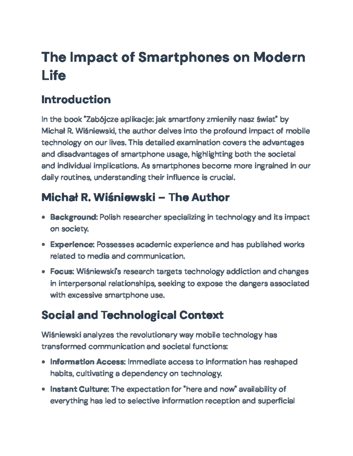 The Impact of Smartphones on Modern Life: A Critical Examination - The ...