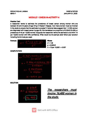 M2 Post-Task - Risks and Odds - Arellano, Angela A. BSN3D M2 POST-TASK ...
