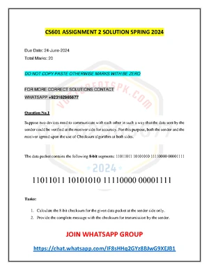 CS506- Assignment 2 Full Solution for Spring Semester - Studocu