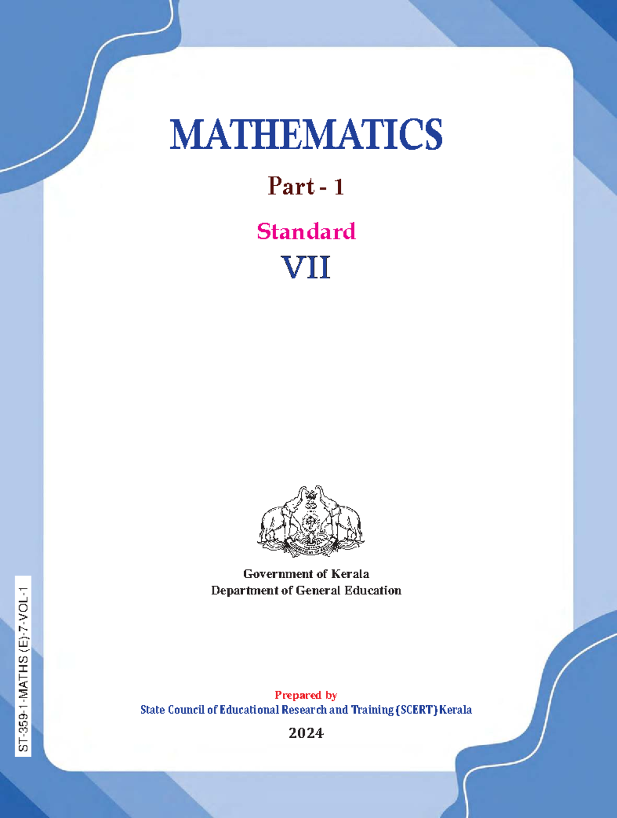 MATHEMATICS Standard VII Textbook - Government of Kerala 2024 - Studocu