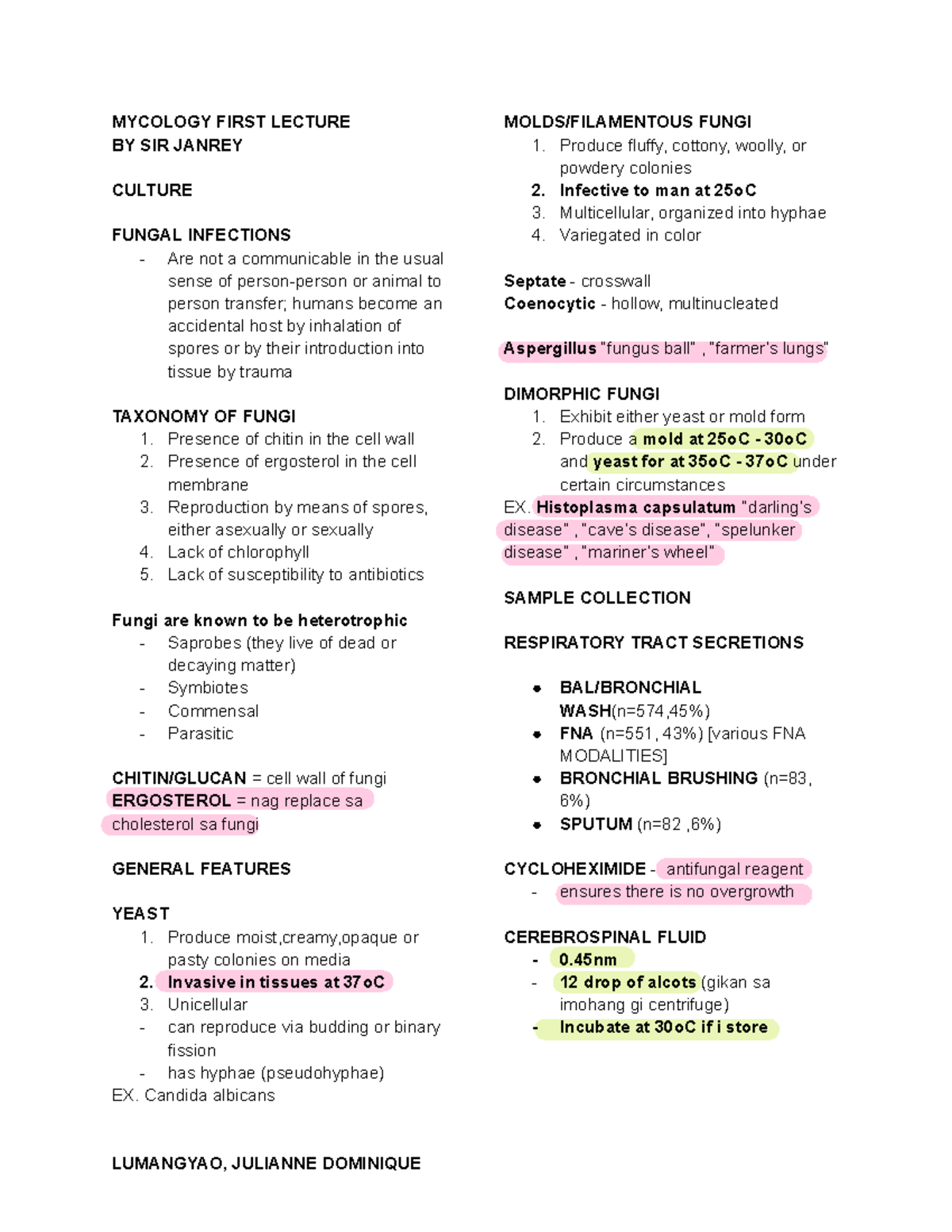 Mycology 1st Lecture: Understanding Fungal Infections and Taxonomy ...