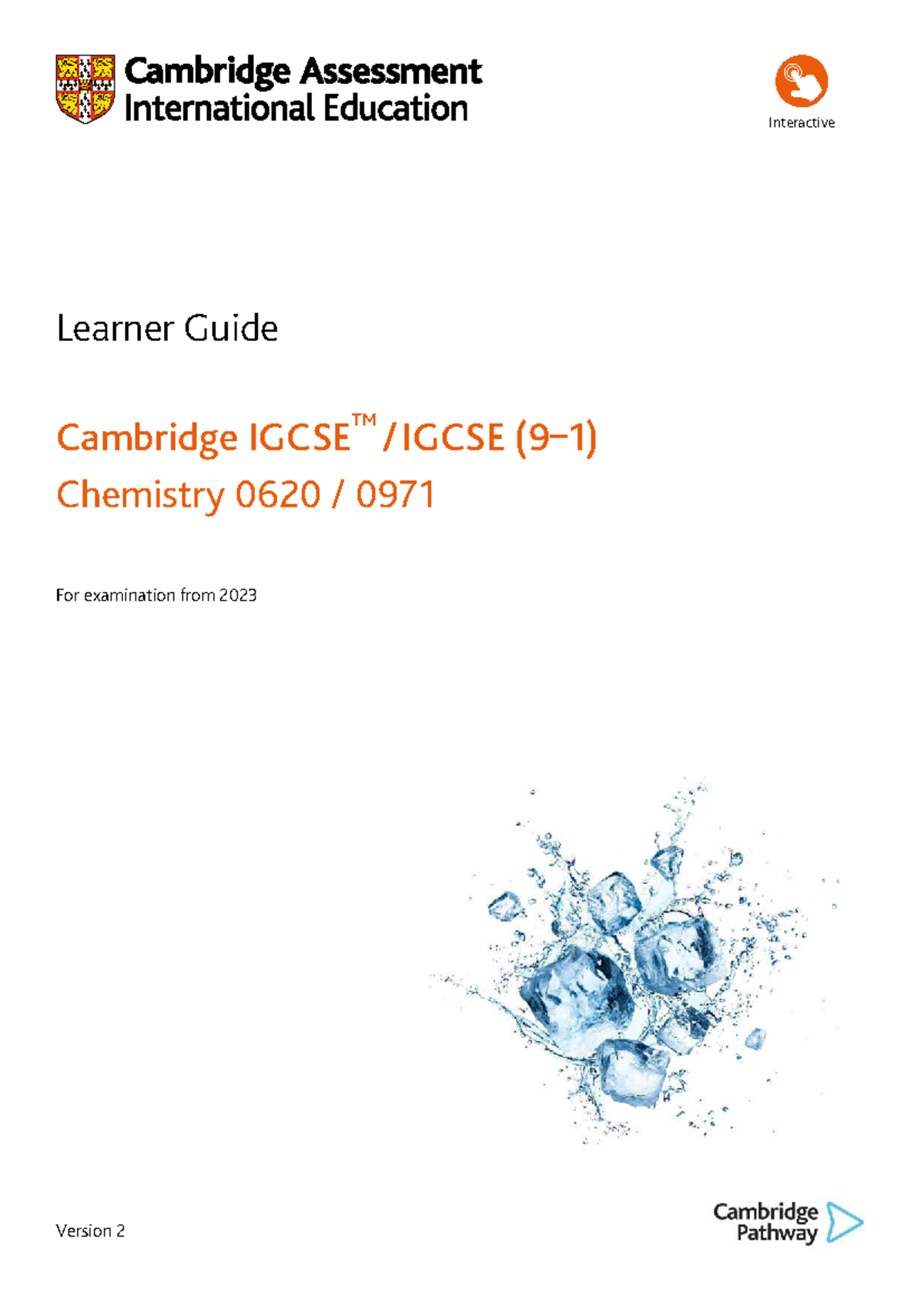Cambridge IGCSE Chemistry 0620 Learner Guide for 2023 Exam Prep - Studocu