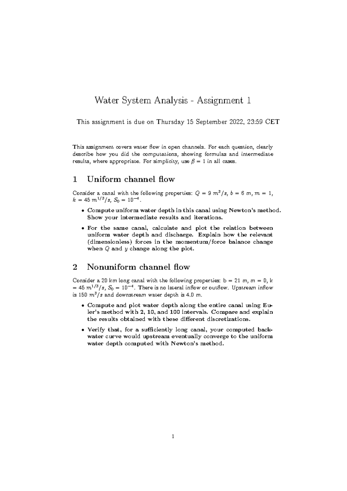 Assignment 1 - For each question,clearly describe how you did the ...