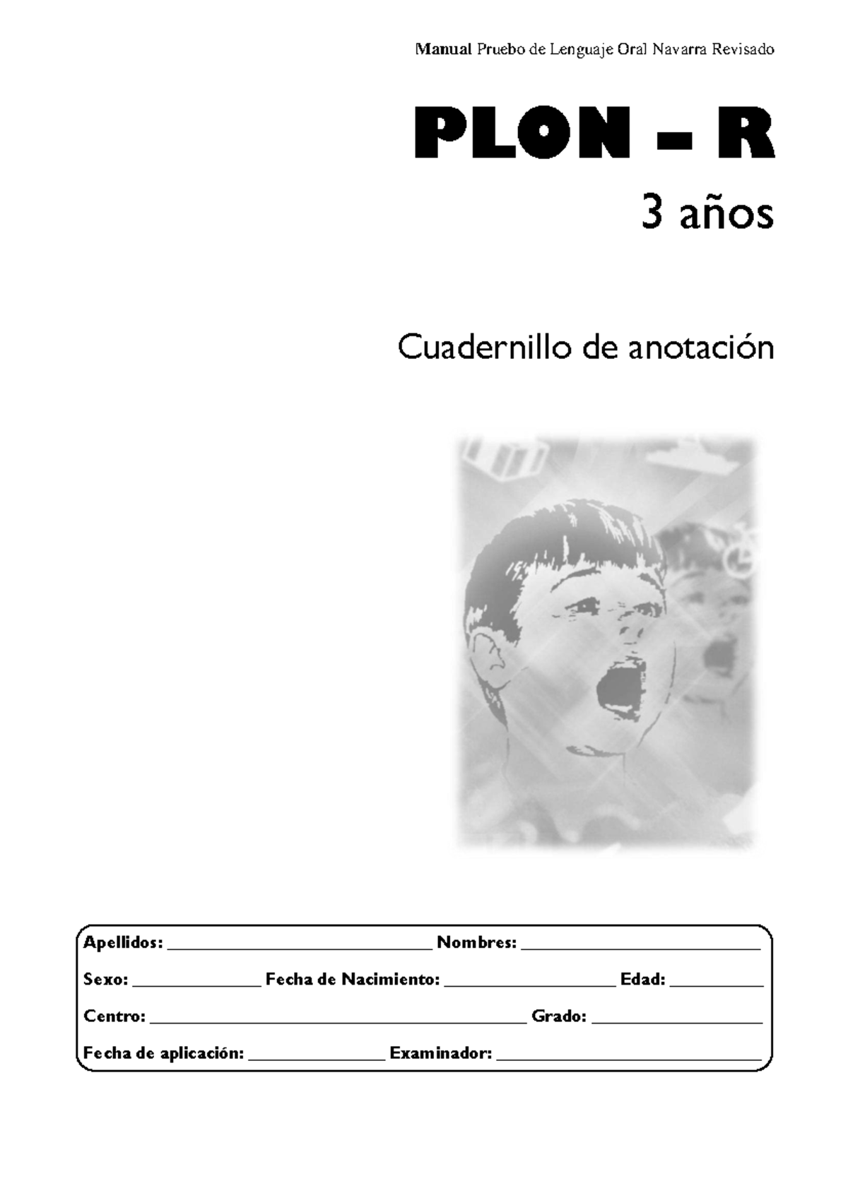 Cuadernillos PLON - R para Evaluación de Fonología y Morfología - Document Preview