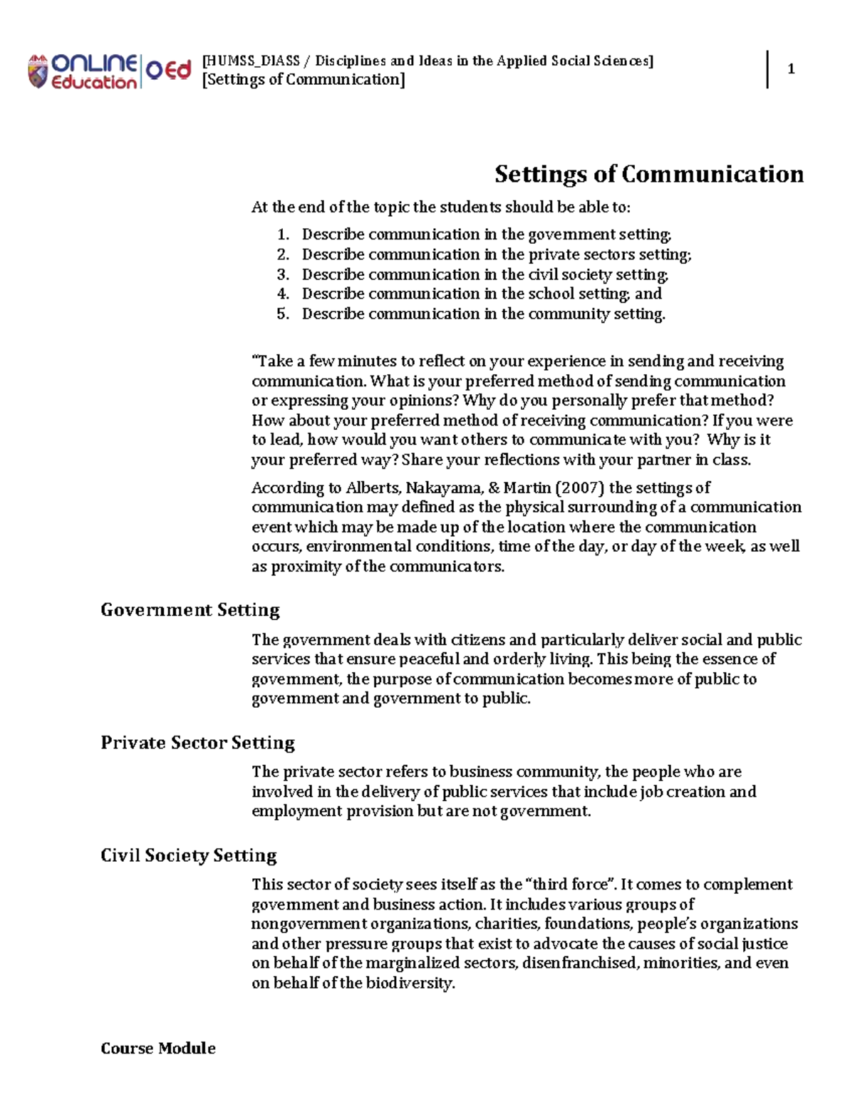 Week 016-Module Settings of Communication - [HUMSS_DIASS / Disciplines ...